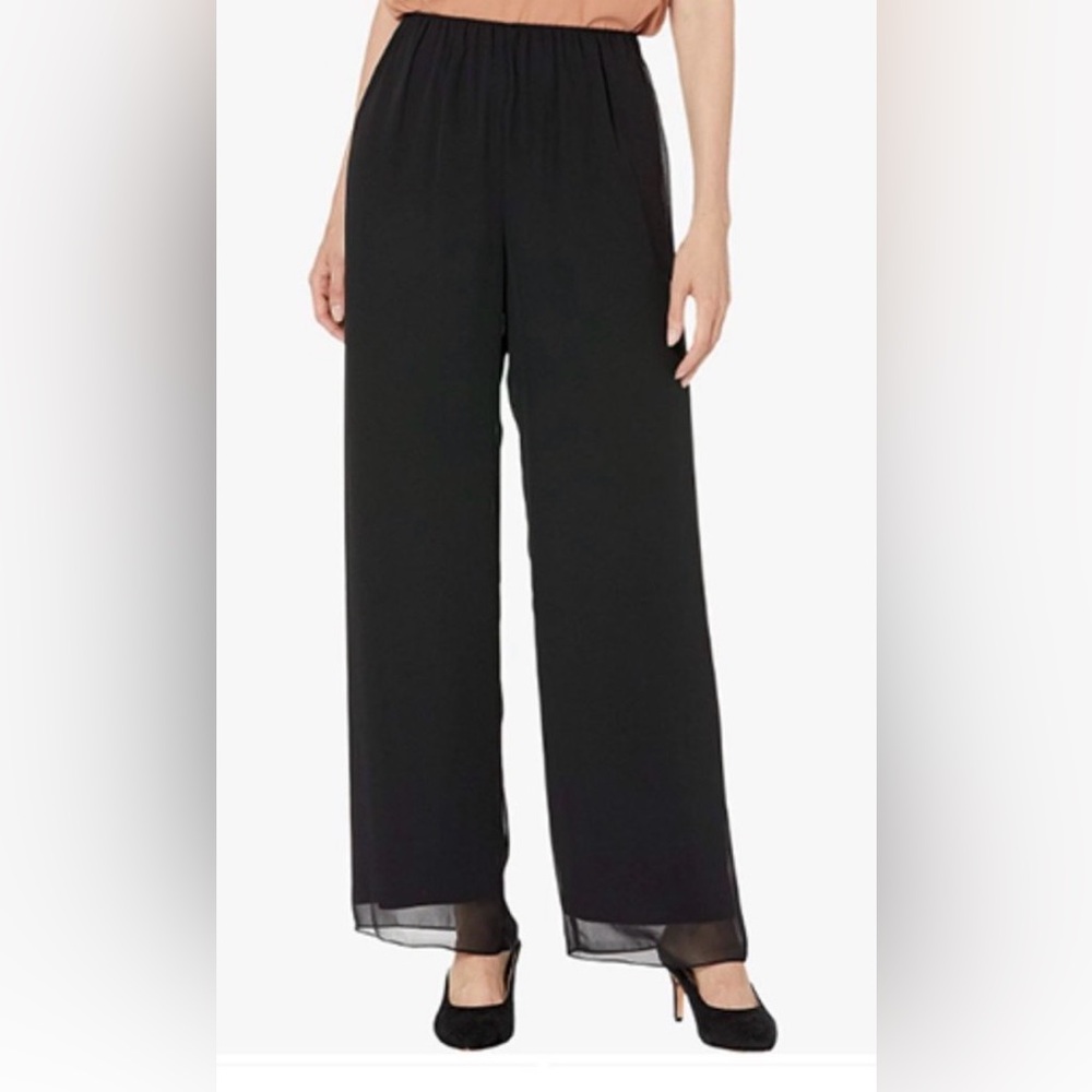 Alex Evenings Black Wide Leg Pants